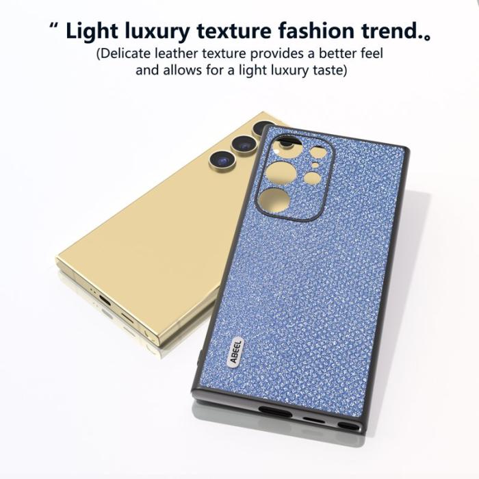 ABEEL - ABEEL Samsung Galaxy S24 Ultra Skal PU Läder TPU Blå