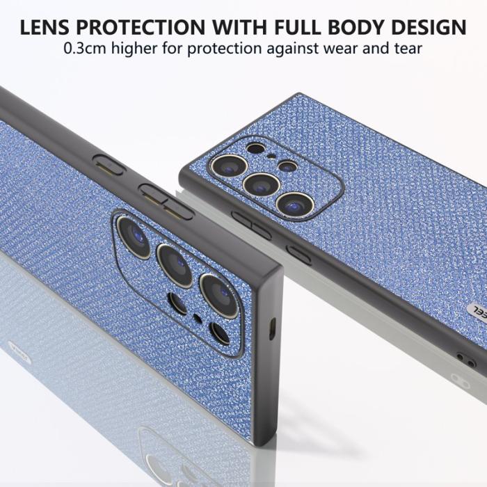 ABEEL - ABEEL Samsung Galaxy S24 Ultra Skal PU Läder TPU Blå