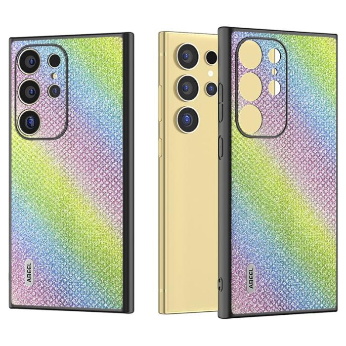 ABEEL - ABEEL Samsung Galaxy S24 Ultra Skal PU Läder TPU Ram - Flerfärgad