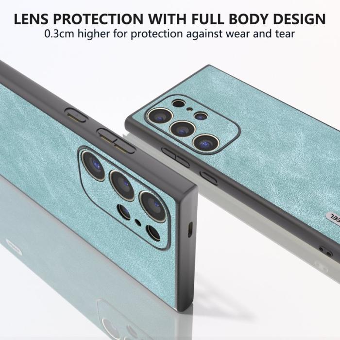 ABEEL - ABEEL Samsung Galaxy S24 Ultra Skal Slim Fit PU Läder - Baby Blue