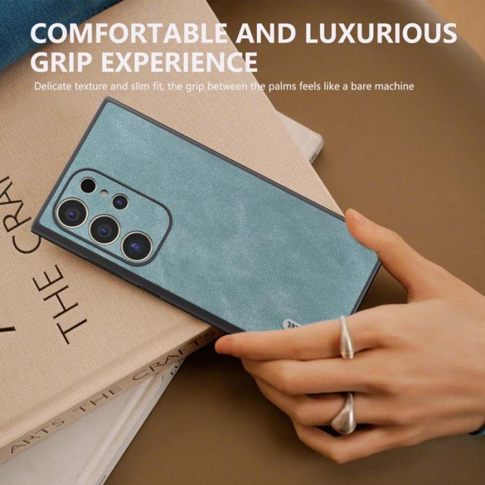 ABEEL - ABEEL Samsung Galaxy S24 Ultra Skal Slim Fit PU Läder - Baby Blue