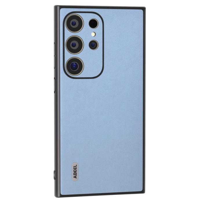ABEEL - ABEEL Samsung Galaxy S24 Ultra Skal Texturerad Läder Blå
