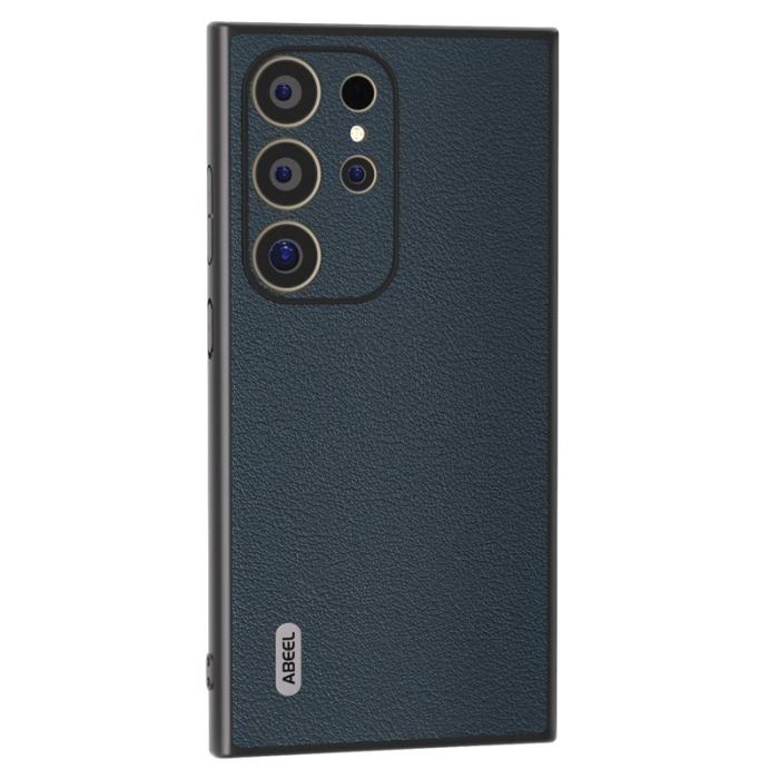 ABEEL - ABEEL Samsung Galaxy S24 Ultra Skal Texturerad Läder Grön