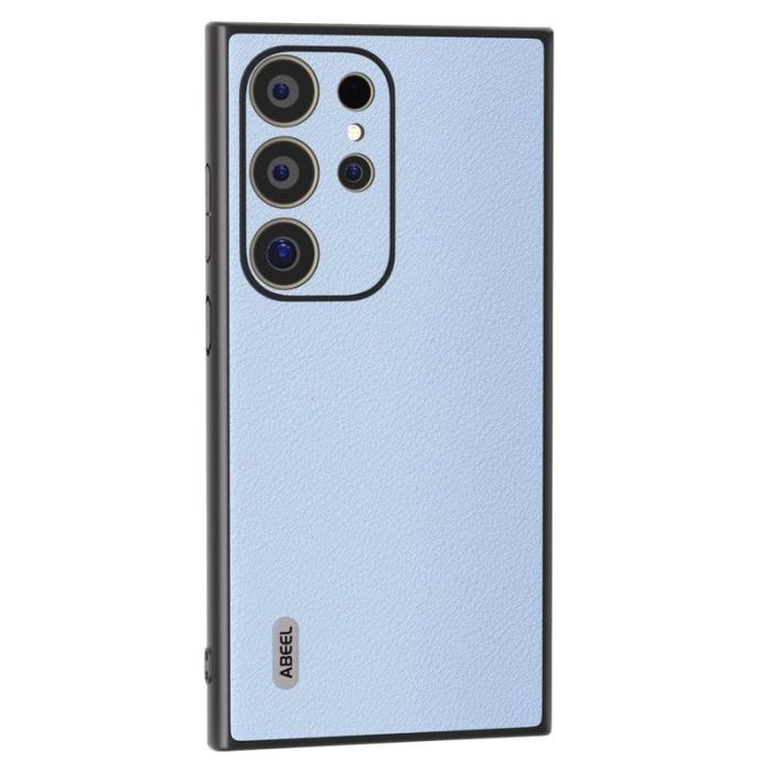 ABEEL - ABEEL Samsung Galaxy S24 Ultra Skal Texturerat Läder Blå