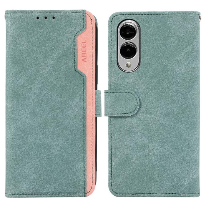 ABEEL - ABEEL Samsung Galaxy S25 Edge Fodral Splicing Läder Baby Blue