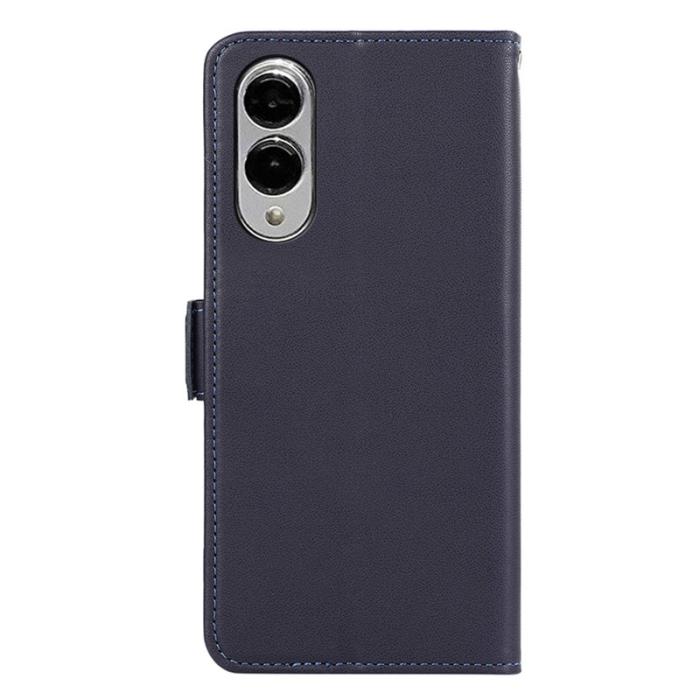 ABEEL - ABEEL Samsung Galaxy S25 Edge Skal Läder med RFID Blockering Blå