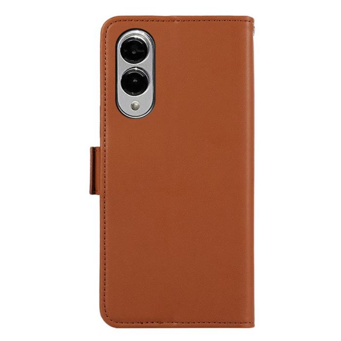 ABEEL - ABEEL Samsung Galaxy S25 Edge Skal Läder med RFID Skydd - Brun