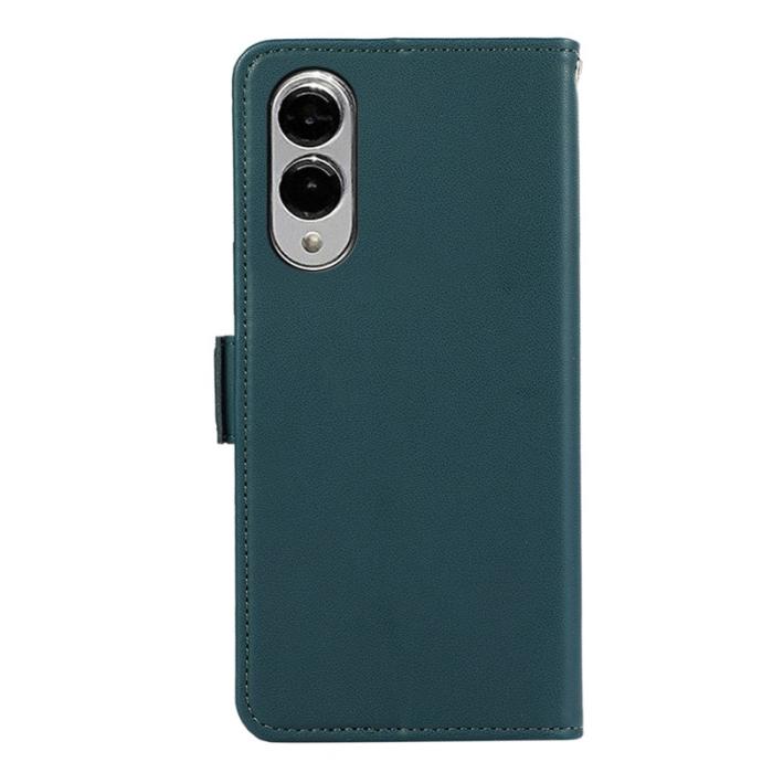 ABEEL - ABEEL Samsung Galaxy S25 Edge Skal Läder med RFID Skydd - Grön
