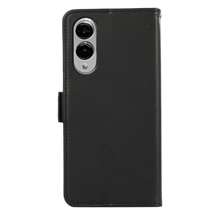 ABEEL - ABEEL Samsung Galaxy S25 Edge Skal Läder med RFID Skydd - Svart