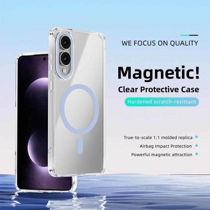 ABEEL - ABEEL Samsung Galaxy S25 Edge Skal MagSafe Anti Scratch Baby Blue