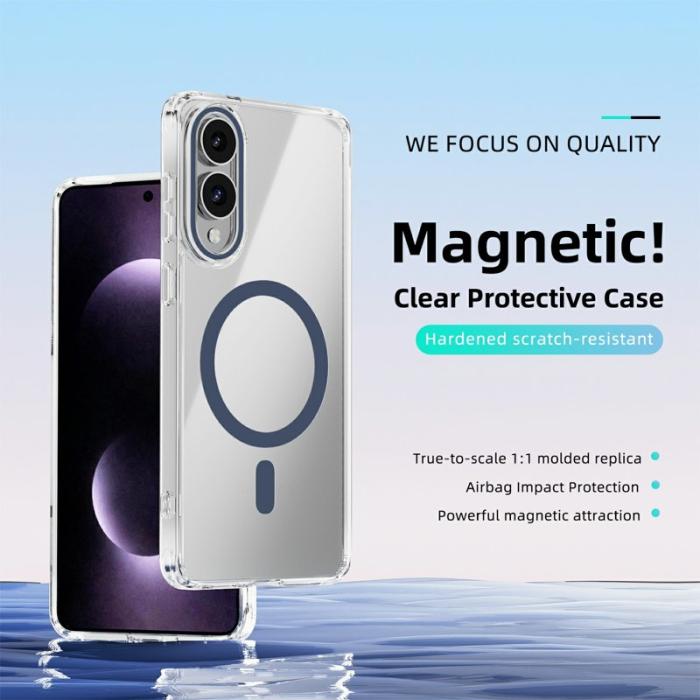 ABEEL - ABEEL Samsung Galaxy S25 Edge Skal MagSafe Anti Scratch Blå