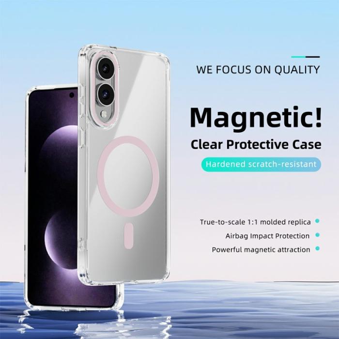 ABEEL - ABEEL Samsung Galaxy S25 Edge Skal MagSafe Anti Scratch Rosa