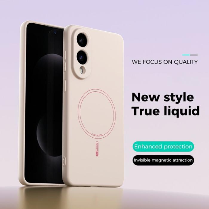 ABEEL - ABEEL Samsung Galaxy S25 Edge Skal MagSafe Kompatibel Beige