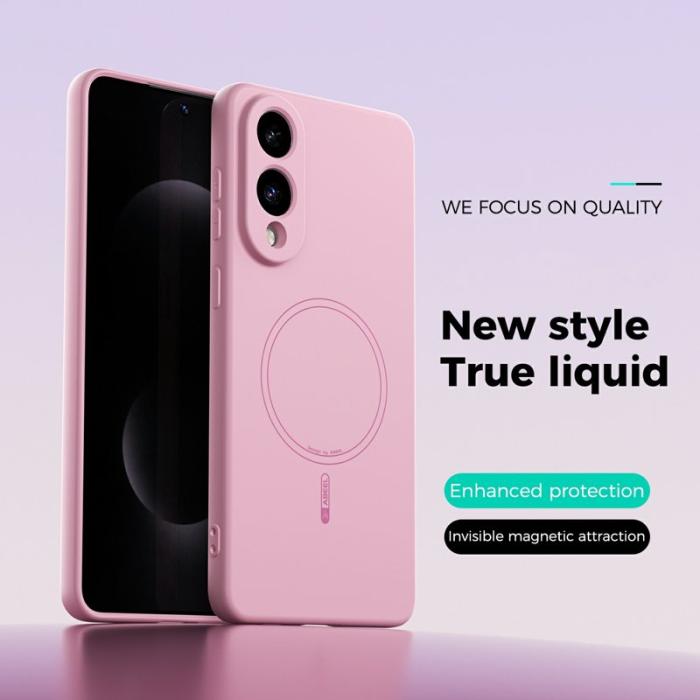 ABEEL - ABEEL Samsung Galaxy S25 Edge Skal MagSafe Kompatibel Rosa