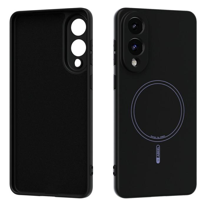 ABEEL - ABEEL Samsung Galaxy S25 Edge Skal MagSafe Liquid Silicone - Svart