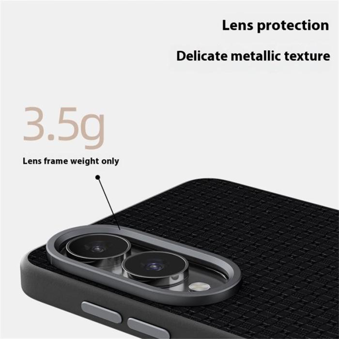 ABEEL - ABEEL Samsung Galaxy S25 Edge Skal MagSafe Texturerad Svart