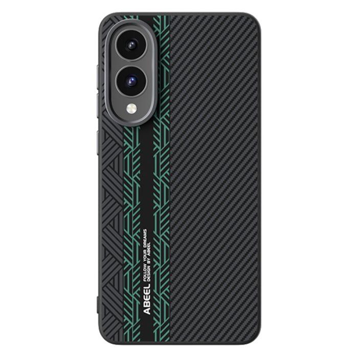 ABEEL - ABEEL Samsung Galaxy S25 Edge Skal PC TPU Aluminium Läder - Textur 2