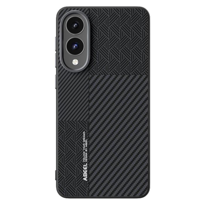 ABEEL - ABEEL Samsung Galaxy S25 Edge Skal PC TPU Aluminium PU Läder Textur 1