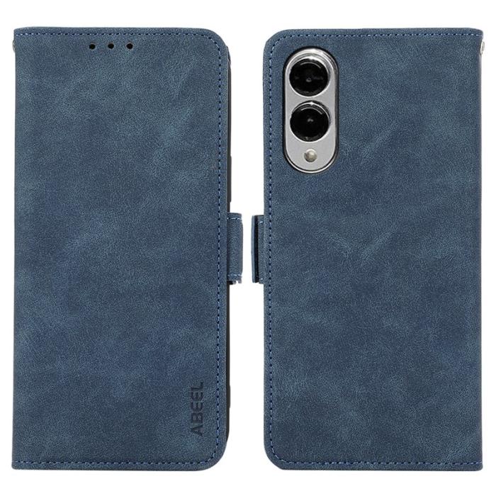 ABEEL - ABEEL Samsung Galaxy S25 Edge Skal PU Läder Folio Blå