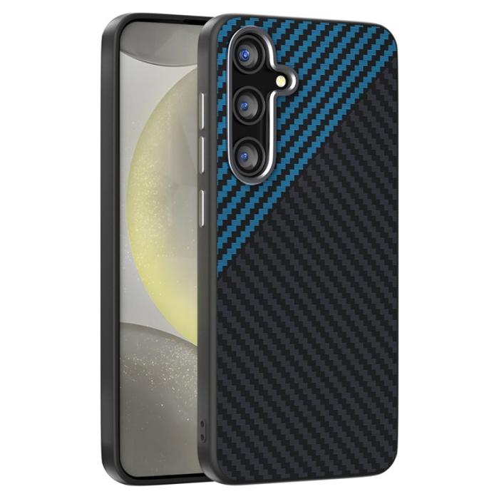 ABEEL - ABEEL Samsung Galaxy S25 FE Skal MagSafe Kolfiber Svart/Blå