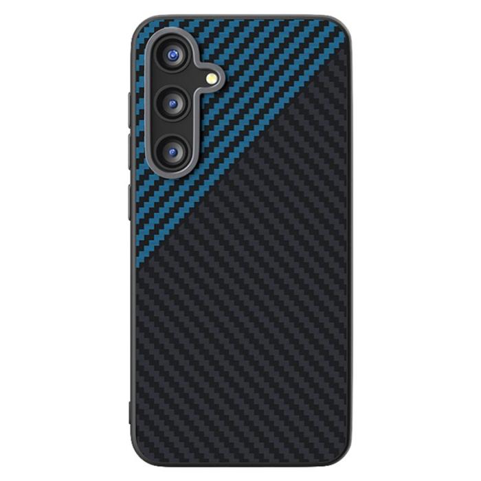 ABEEL - ABEEL Samsung Galaxy S25 FE Skal MagSafe Kolfiber Svart/Blå