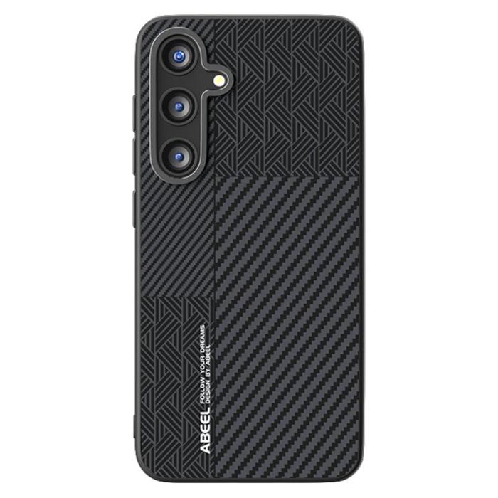 ABEEL - ABEEL Samsung Galaxy S25 FE Skal PC TPU Aluminium PU Läder - Textur 1