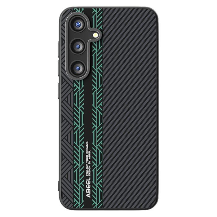 ABEEL - ABEEL Samsung Galaxy S25 FE Skal PC TPU Aluminium PU Läder - Textur 2