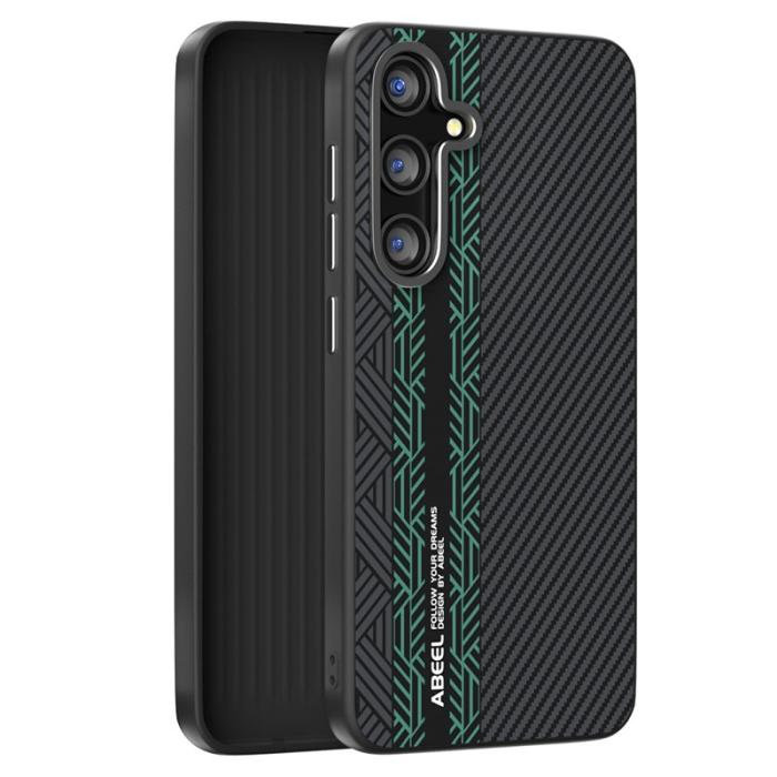 ABEEL - ABEEL Samsung Galaxy S25 FE Skal PC TPU Aluminium PU Läder - Textur 2