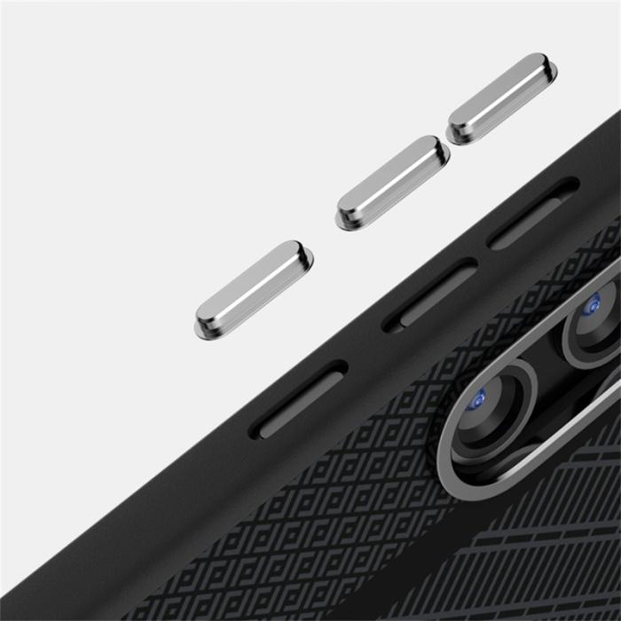 ABEEL - ABEEL Samsung Galaxy S25 FE Skal PC TPU Aluminium PU Läder - Textur 2