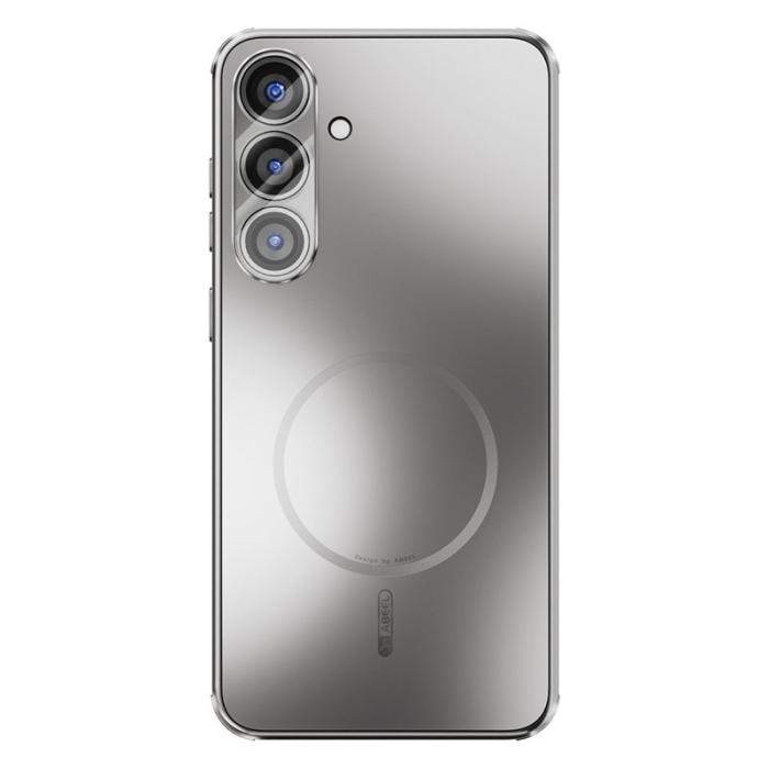 ABEEL - ABEEL Samsung Galaxy S25 Magnetiskt Skal TPU PC Titan Grå