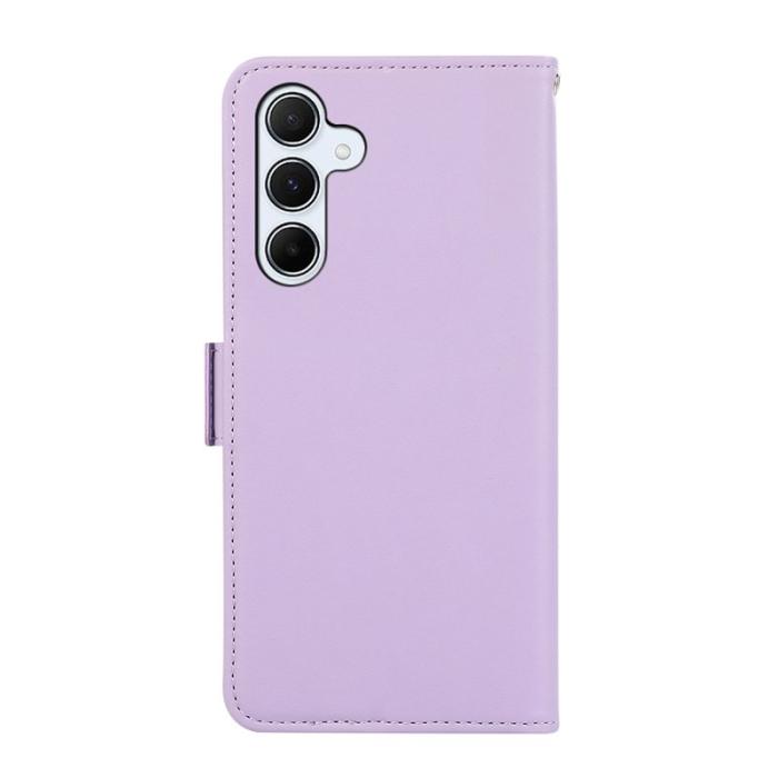 ABEEL - ABEEL Samsung Galaxy S25+/S24+ Skal RFID Läder Fodral Lila