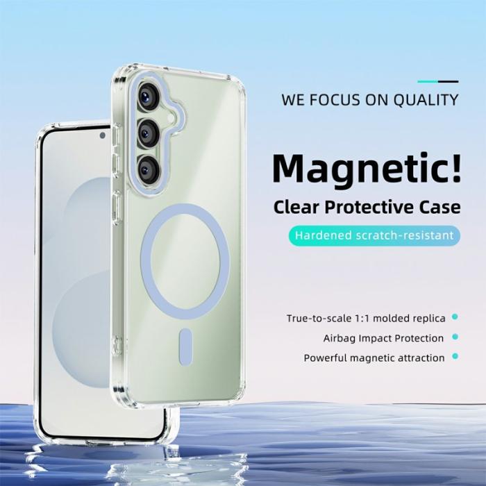 ABEEL - ABEEL Samsung Galaxy S25 Skal MagSafe Anti Scratch Klar - Baby Blue