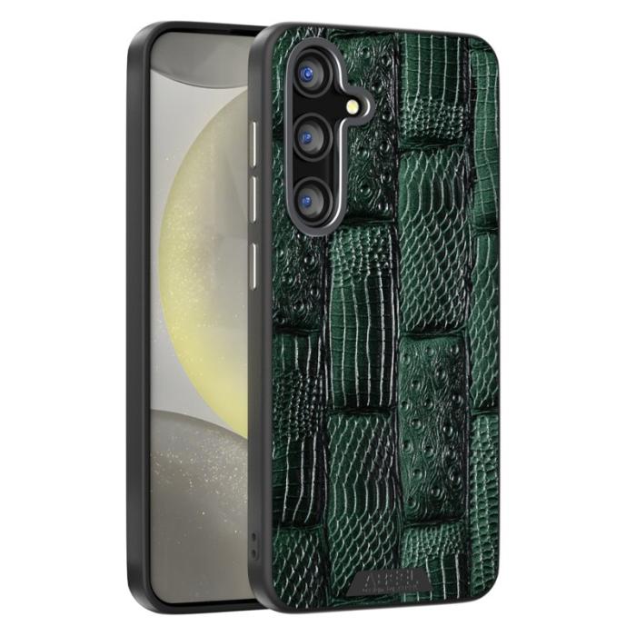 ABEEL - ABEEL Samsung Galaxy S25+ Skal MagSafe Beast Textur Grön