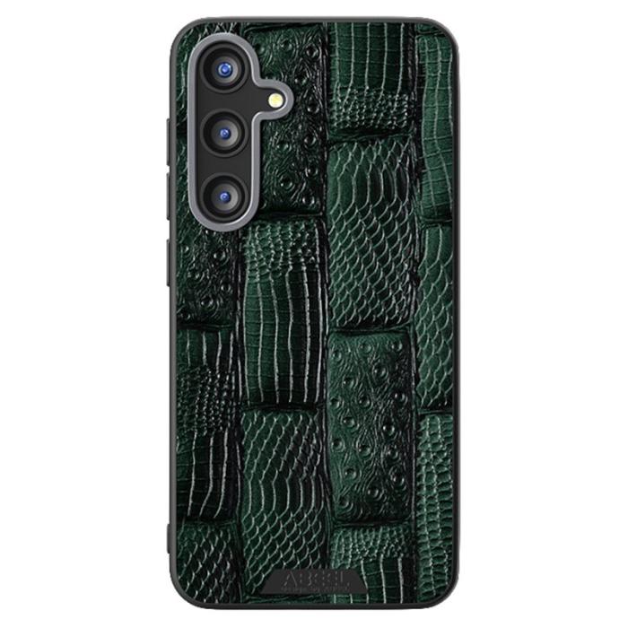 ABEEL - ABEEL Samsung Galaxy S25+ Skal MagSafe Beast Textur Grön