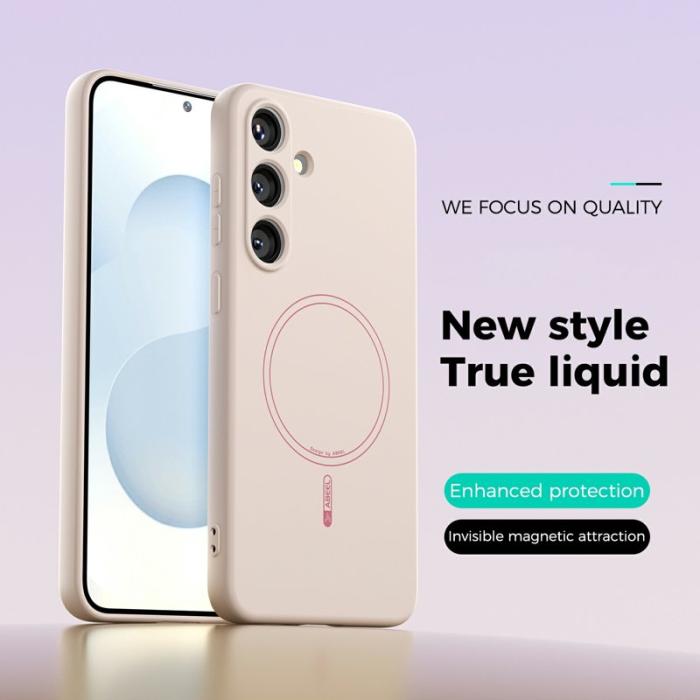 ABEEL - ABEEL Samsung Galaxy S25 Skal MagSafe Kompatibel Beige