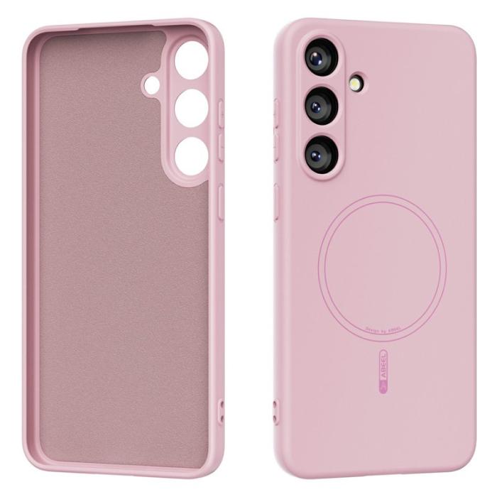 ABEEL - ABEEL Samsung Galaxy S25 Skal MagSafe Kompatibel Rosa