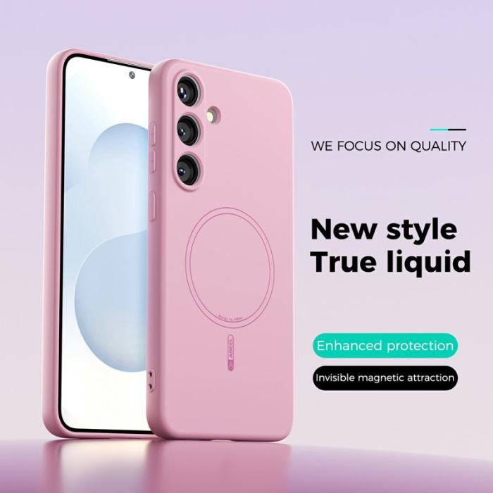 ABEEL - ABEEL Samsung Galaxy S25 Skal MagSafe Kompatibel Rosa