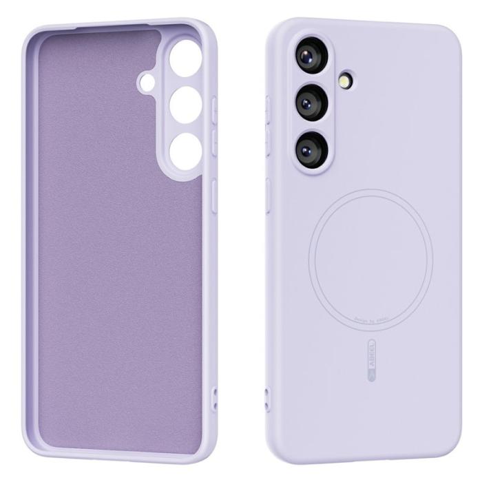 ABEEL - ABEEL Samsung Galaxy S25 Skal MagSafe Lila Liquid Silicone