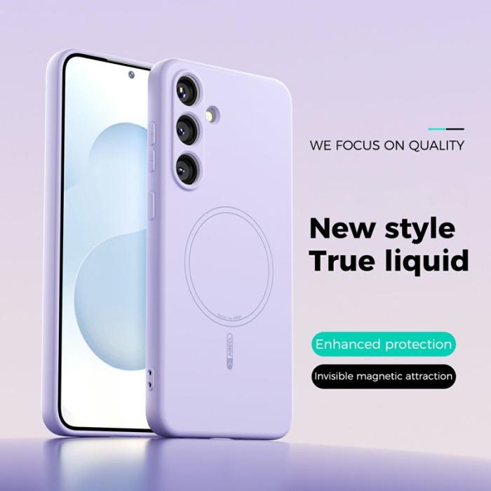 ABEEL - ABEEL Samsung Galaxy S25 Skal MagSafe Lila Liquid Silicone