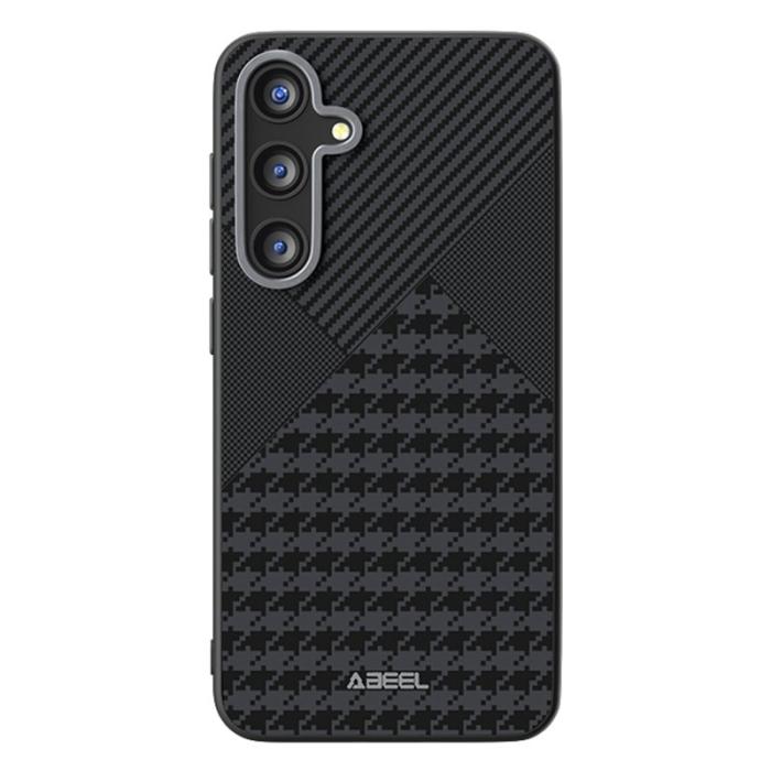 ABEEL - ABEEL Samsung Galaxy S25 Skal MagSafe Micro-Prägling Svart