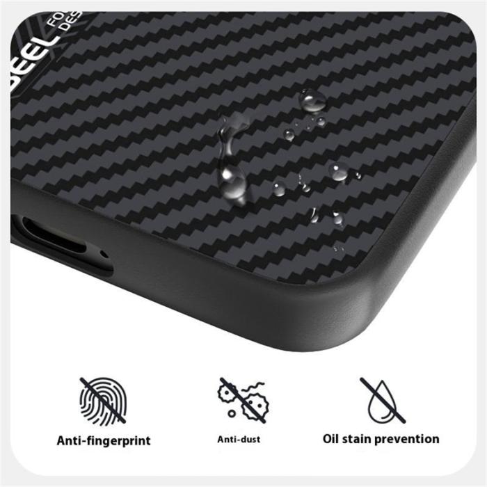 ABEEL - ABEEL Samsung Galaxy S25 Skal PC TPU Aluminium PU Läder - Textur 1