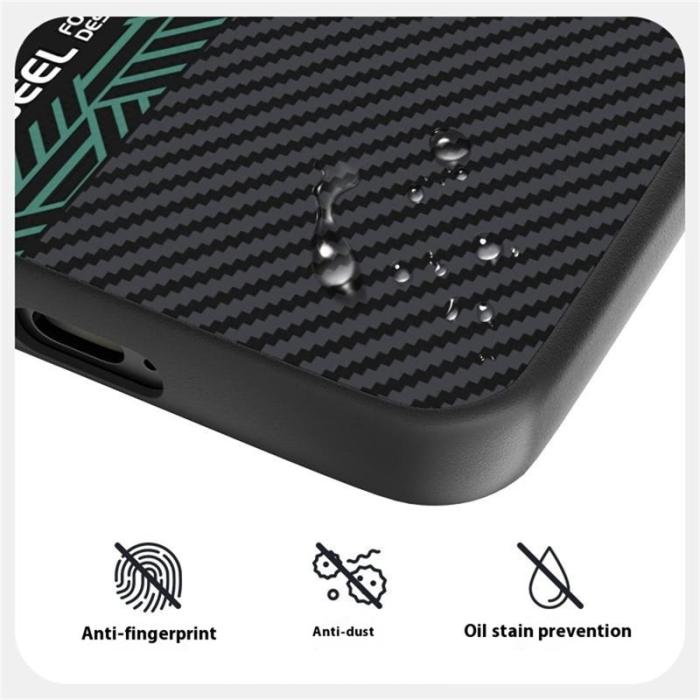 ABEEL - ABEEL Samsung Galaxy S25 Skal PC TPU Aluminium PU Läder - Textur 2