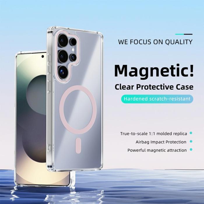 ABEEL - ABEEL Samsung Galaxy S25 Ultra Skal MagSafe Anti Scratch Rosa