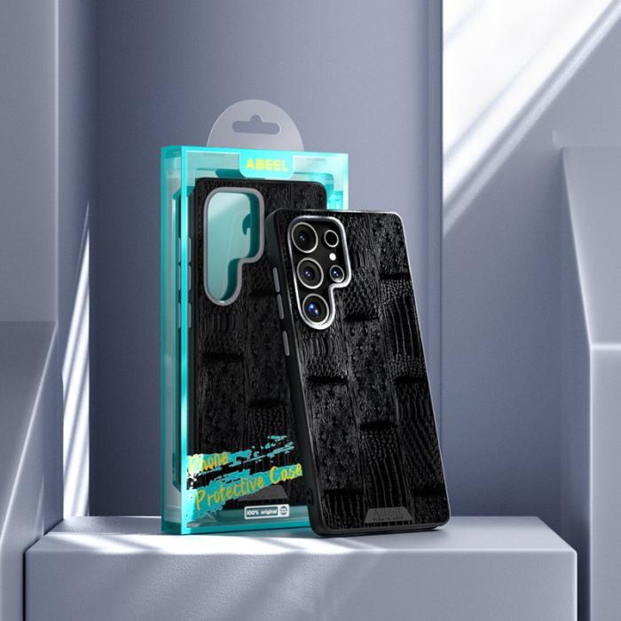 ABEEL - ABEEL Samsung Galaxy S25 Ultra Skal MagSafe Beast Textur Blå