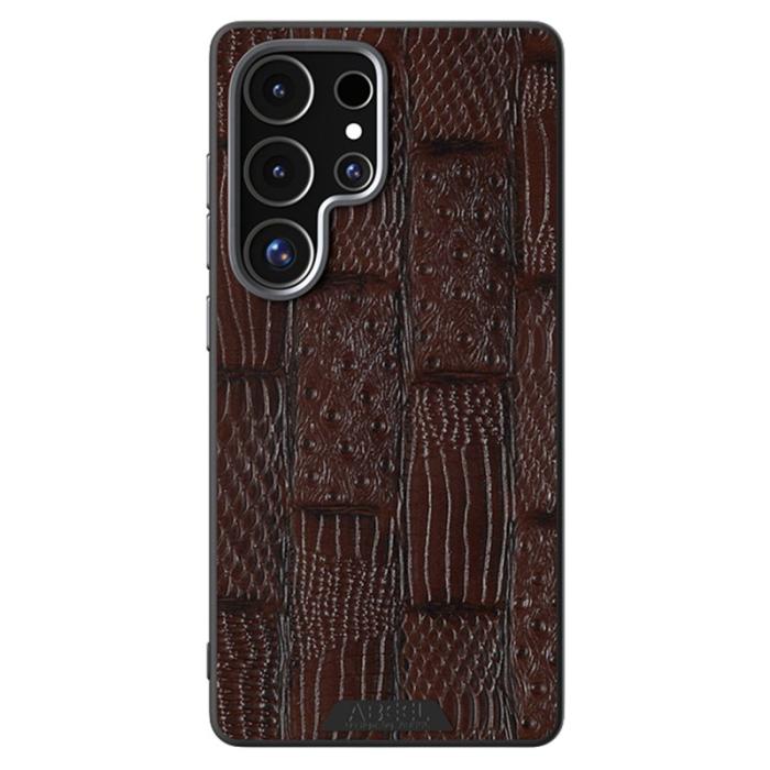 ABEEL - ABEEL Samsung Galaxy S25 Ultra Skal MagSafe Beast Textur Kaffe