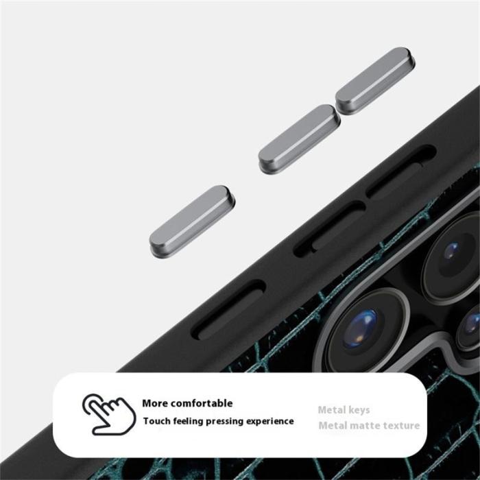 ABEEL - ABEEL Samsung Galaxy S25 Ultra Skal MagSafe Kroko Textur Kaffe