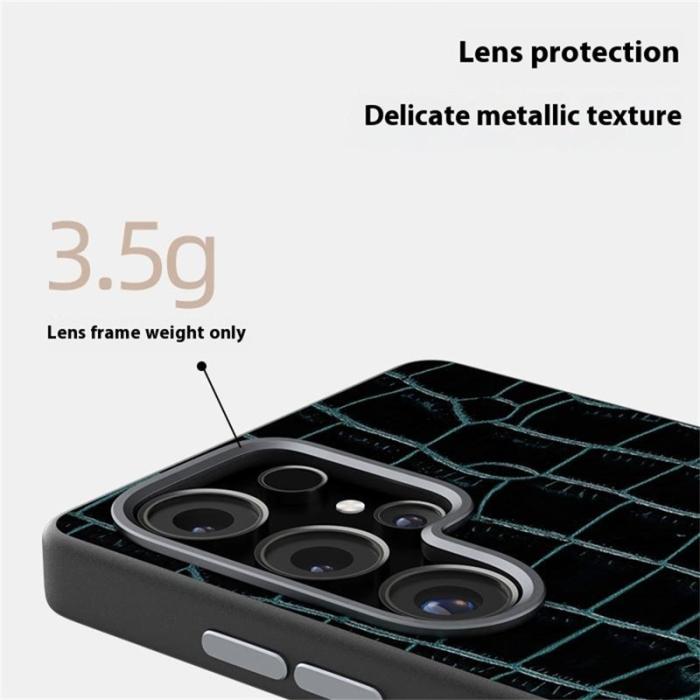 ABEEL - ABEEL Samsung Galaxy S25 Ultra Skal MagSafe Krokodilgrön