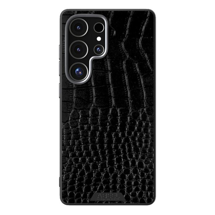 ABEEL - ABEEL Samsung Galaxy S25 Ultra Skal MagSafe Krokodiltextur Svart