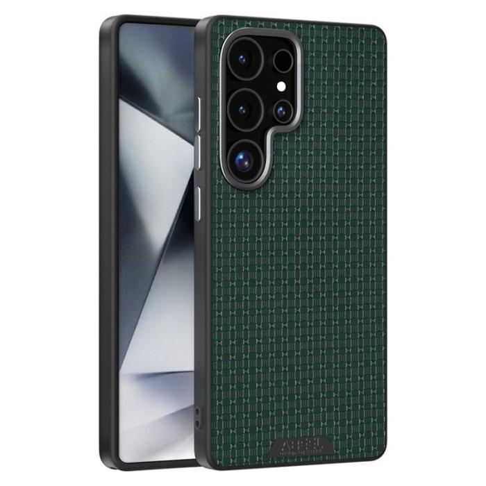 ABEEL - ABEEL Samsung Galaxy S25 Ultra Skal MagSafe Texturerad Grön