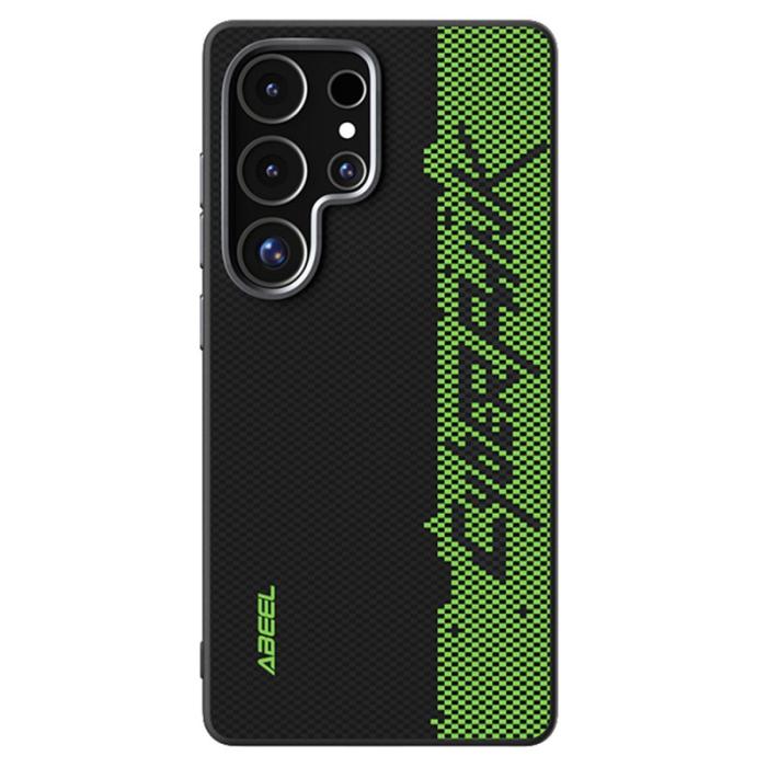 ABEEL - ABEEL Samsung Galaxy S25 Ultra Skal MagSafe Tryckt PC TPU Läder